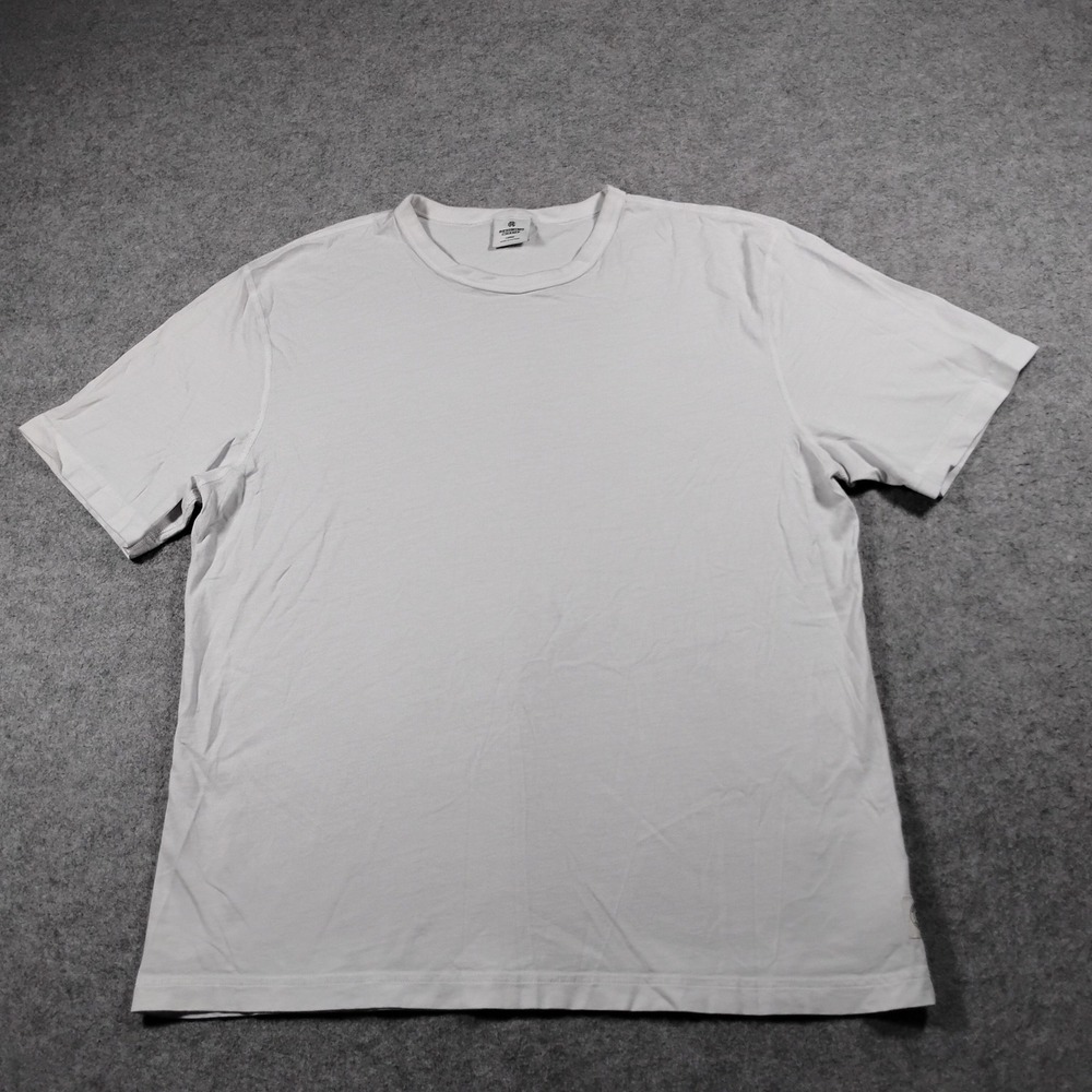 Reigning Champ Men's White Classic Blank Pima Cotton Crewneck T-Shirt Size Large